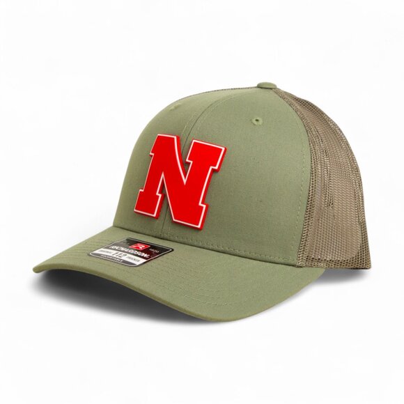 Nebraska Cornhuskers Scarlet 3D Snapback Trucker Hat- Loden - Picture 1 of 3
